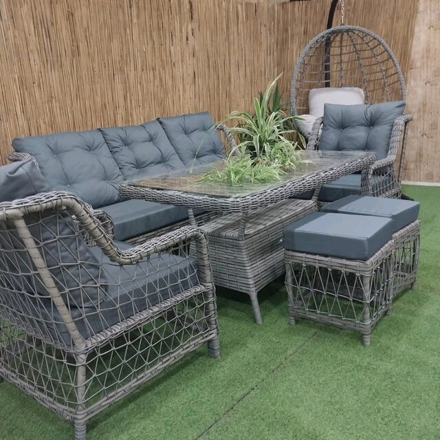 Rattan bahçe balkon mobilya salıncak sıfır