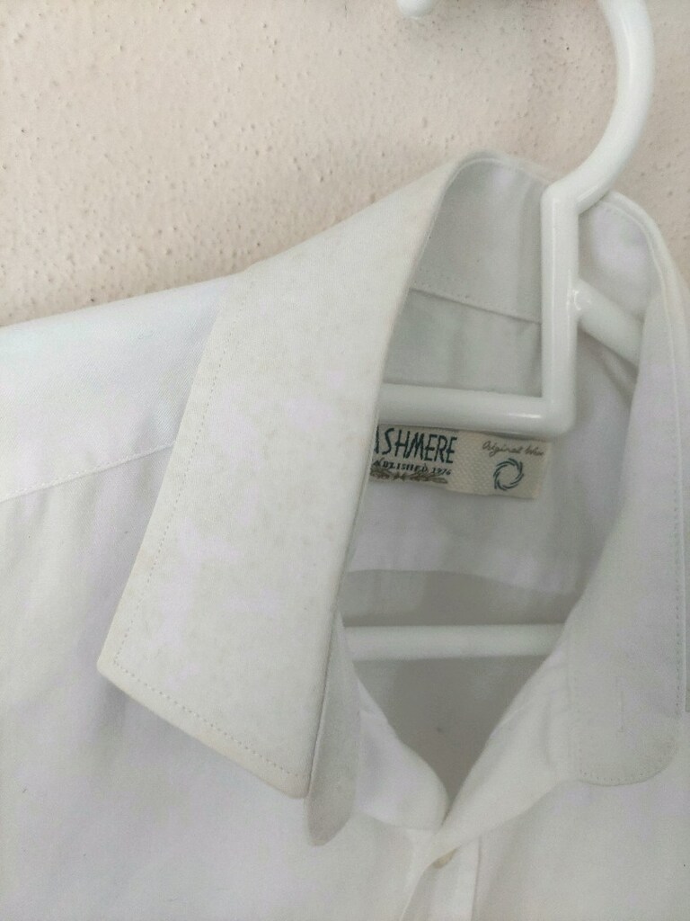CASHMERE erkek beyaz polo gömlek - 5