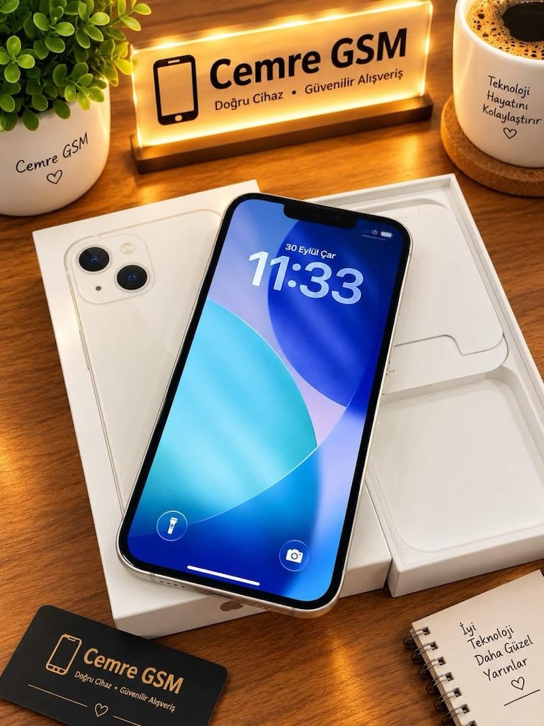 İPHONE 13 128 GB PİL 86 ORJİNAL TR CİHAZI 5 ay GARANTİLİ HATASIZ - 4