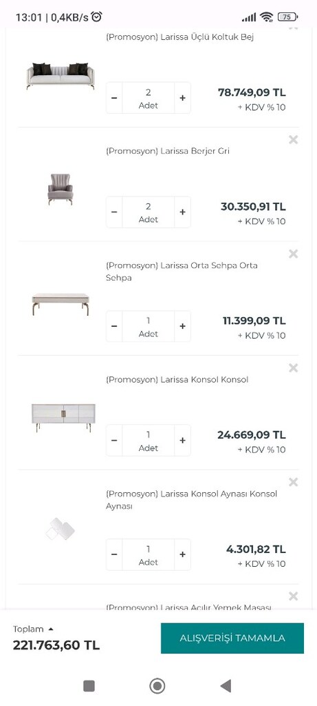 BELLONA SIFIR LARİSSA KOLTUK TAKIMI VE YEMEK ODASI TAKIMI - 7