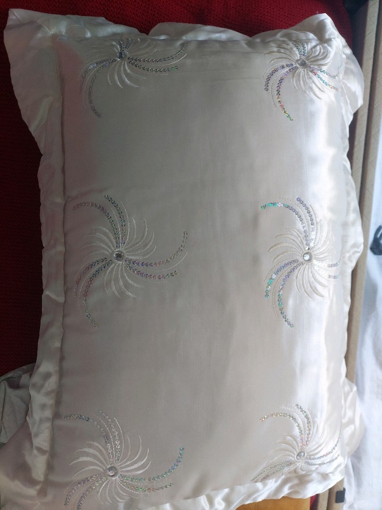 çift kişilik yatak örtüsü saten/çeyizlik/taşlı/gösterişli - 5