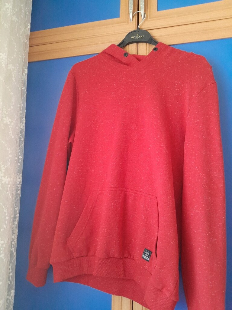 hiç kullanılmamış yeni erkek kapşonlu sweatshirt - 2