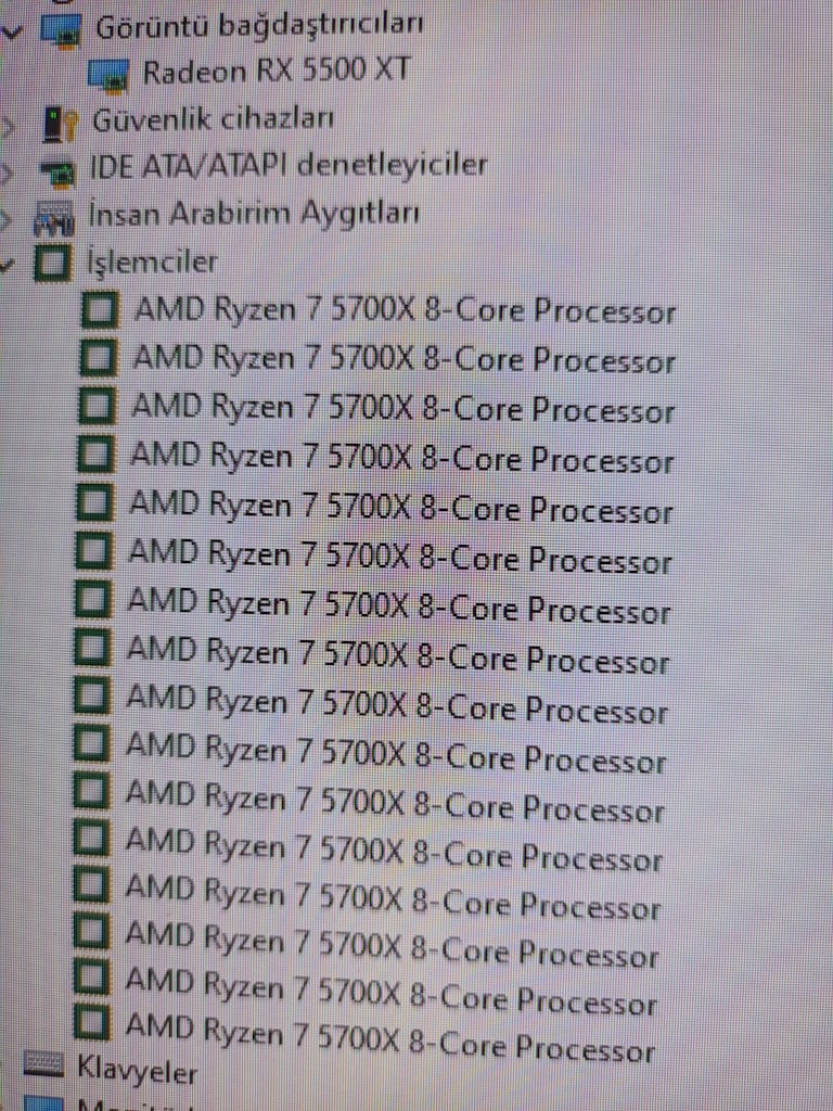 RYZEN 7 5700X + 16 GB RAM + 512 GB SSD + RX 5500 XT GAMİNG SET - 7