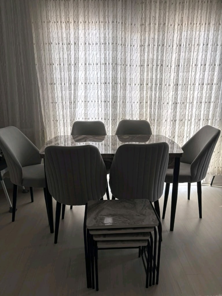 6 KİŞİLİK AÇILABİLEN SIFIR AYARINDA YEMEK MASASI + 6sandalye - 2