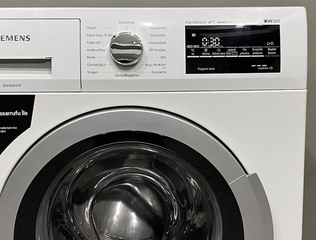 SİEMENS 9 KG 1400 DEVİRLİ A+++ İNVERTER. ÇAMAŞIR MAKİNESİ HEMEN TESLİM - 4