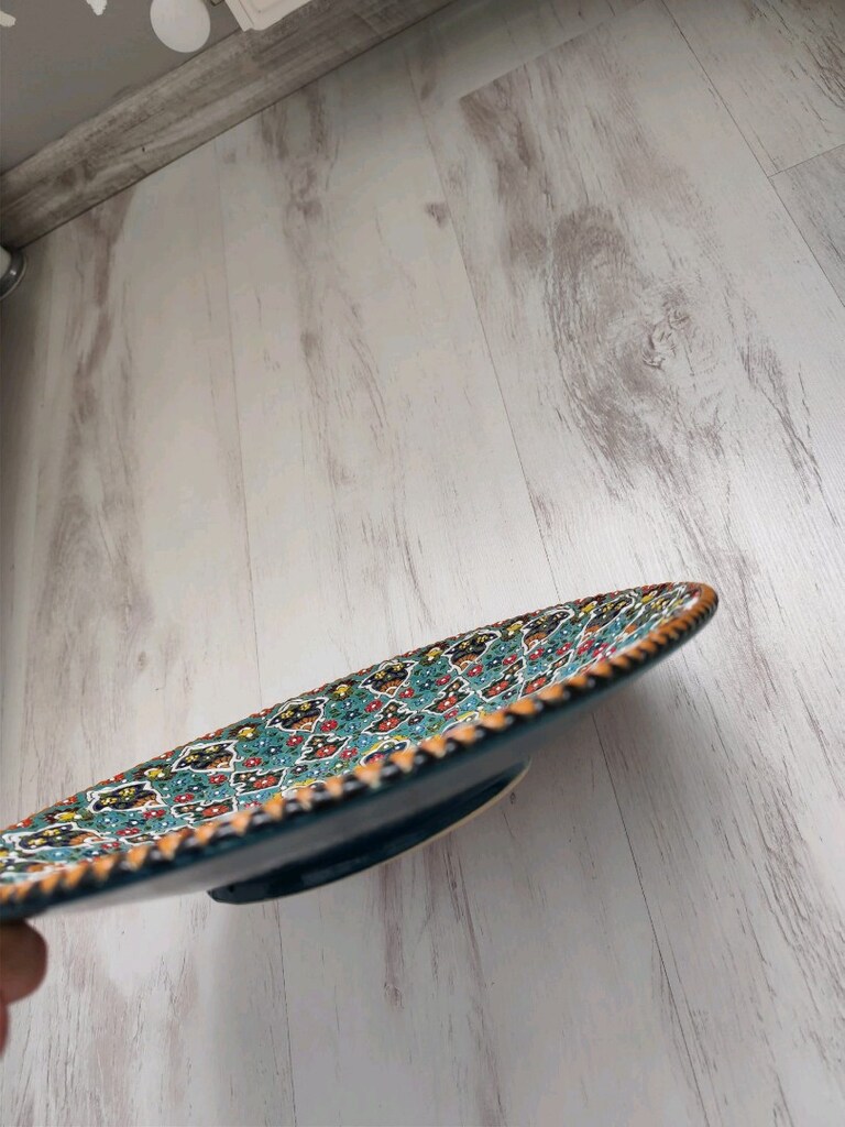 İran el yapımı çini tabak - 3