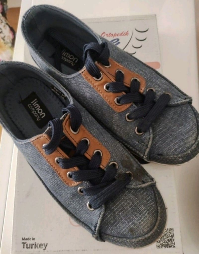 BOYNER LİMON MAVİ DENİM Sneakers Spor Ayakkabı Converse 34 polo - 2
