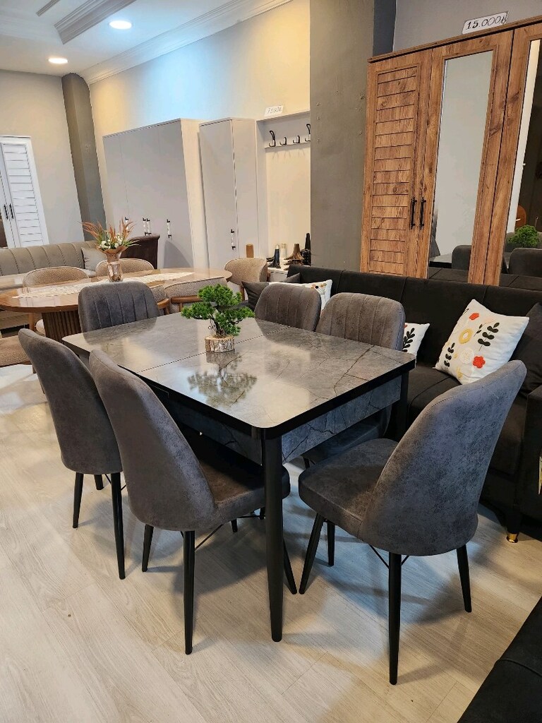 1 Masa 6 sandalye sıfır Renk Seçenekleri Mevcut 16.500 - 2