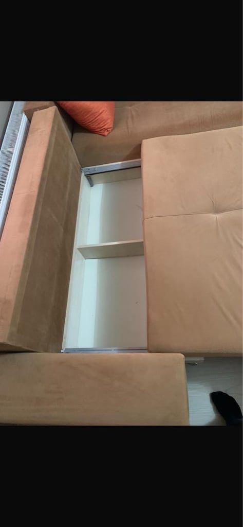 Kahverengi Köşe Koltuk 240 155 ölçülerinde sandıklı yatak olur nakliye - 5