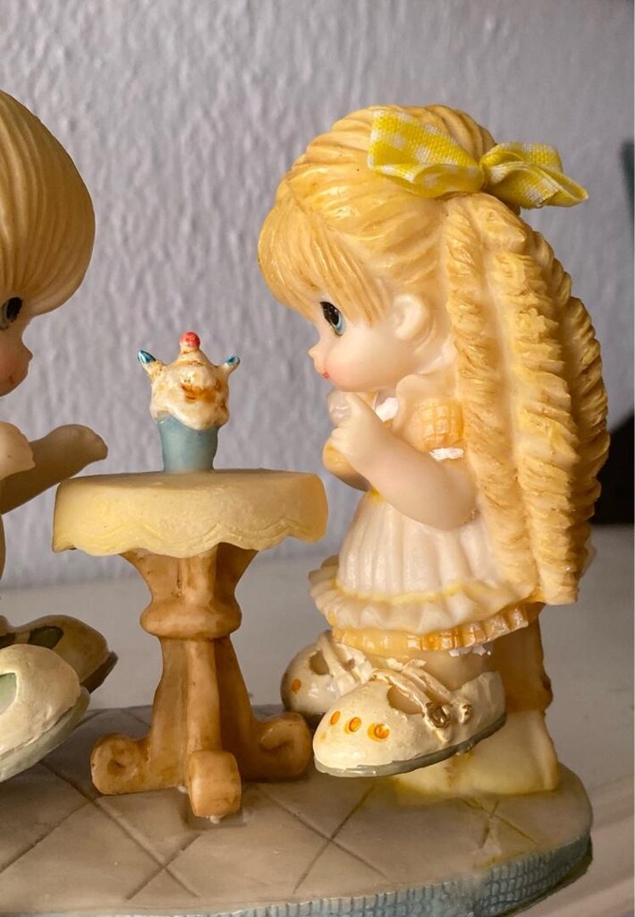 Vintage “Sweet Kids” damgalı Kız - Erkek Çocuk Biblo - 5
