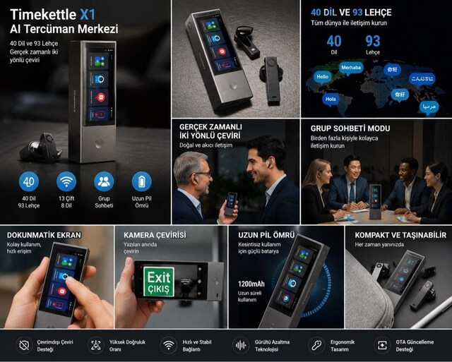 TİMEKETTLE X1 AI - ÇEVİRİ CİHAZI