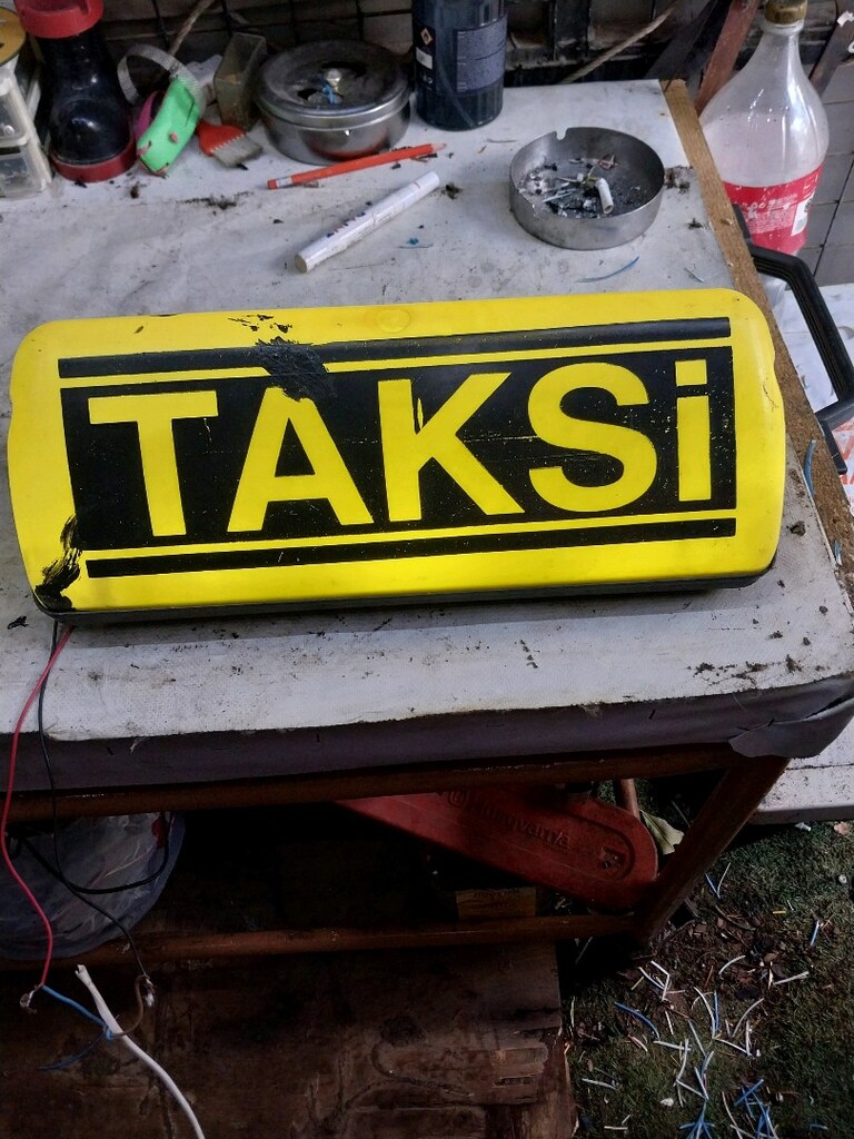 araç üstü taksi levhası ışıklı mıknatıslı - 4