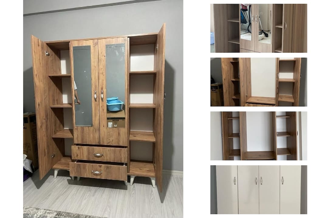 4 kapaklı elbise dolabı jzpdxuevye - 3