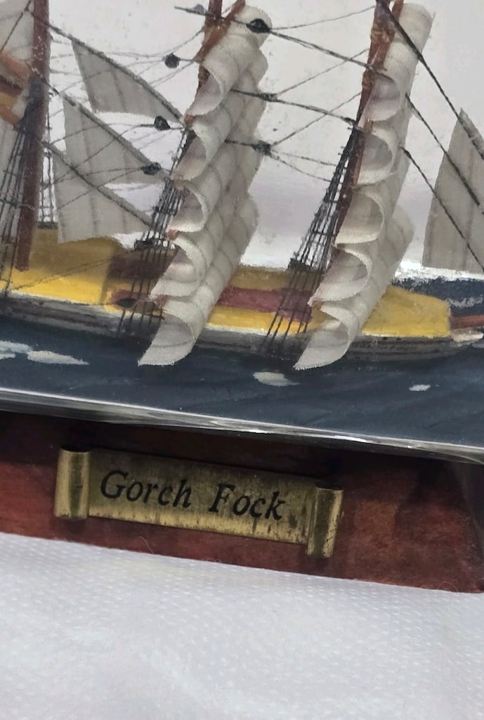 Corch Fock Cam Şişe İcinde Yelkenli Femi Maketi Alman Etitim Gemisi - 3