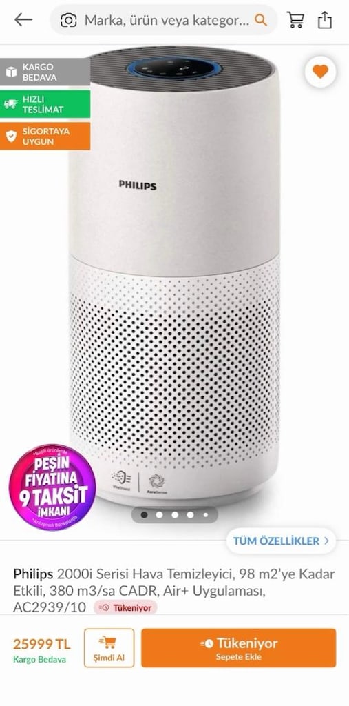 Philips 2000i hava temizleyici - 5