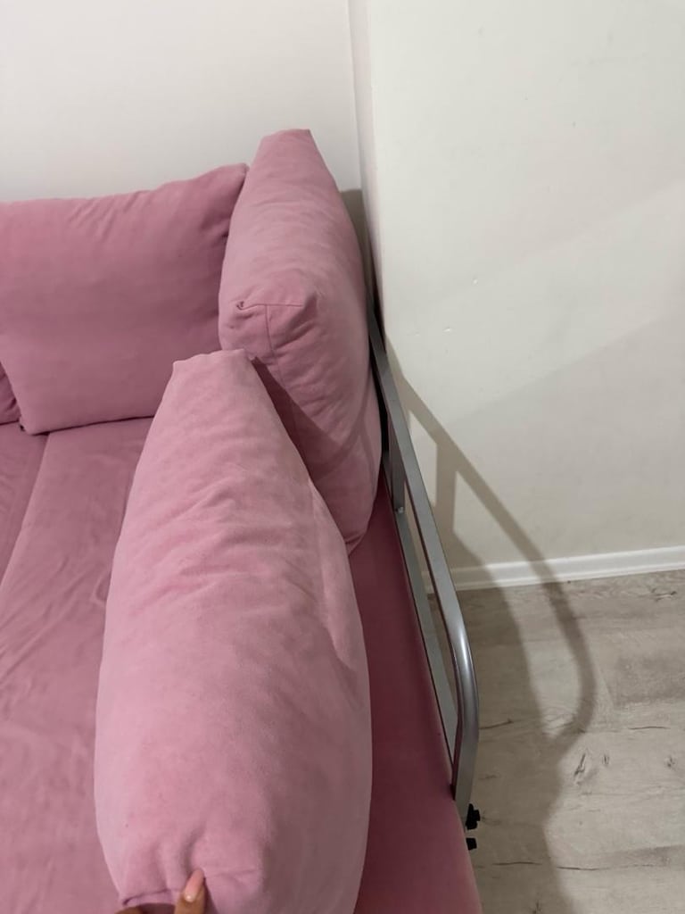 Pembe L Koltuk – Modern Tasarım – Sağlam Metal İskelet - 3