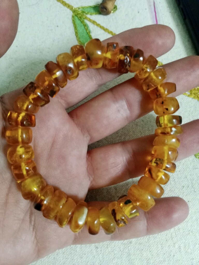 Damla Kehribar bileklik 21 cm 20 gram - 3