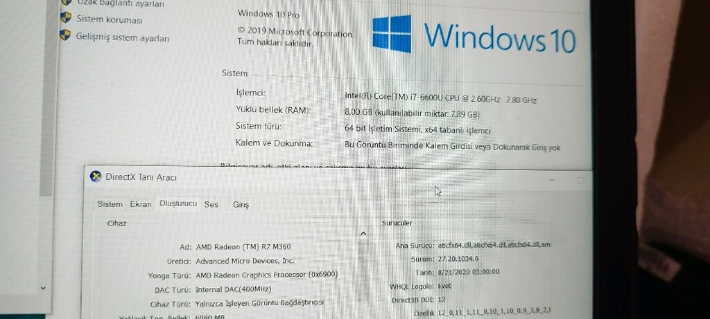 Dell Latitude E5570 intel İ7-6600U +İntel 256gb nvme m.2 SSD+ 8gb DDR4 - 7