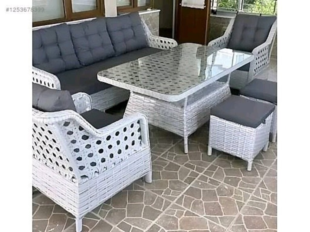 Rattan Bahçe Koltuk Takımı, Balkon Oturma Grubu, Bahçe Mobilyası - 14