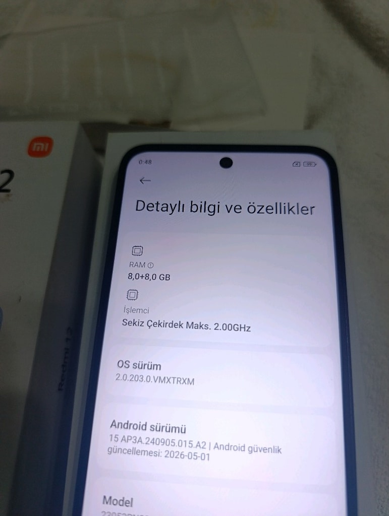 redmi 12 8 + 8 RAM 128 gb kutulu faturalı - 6