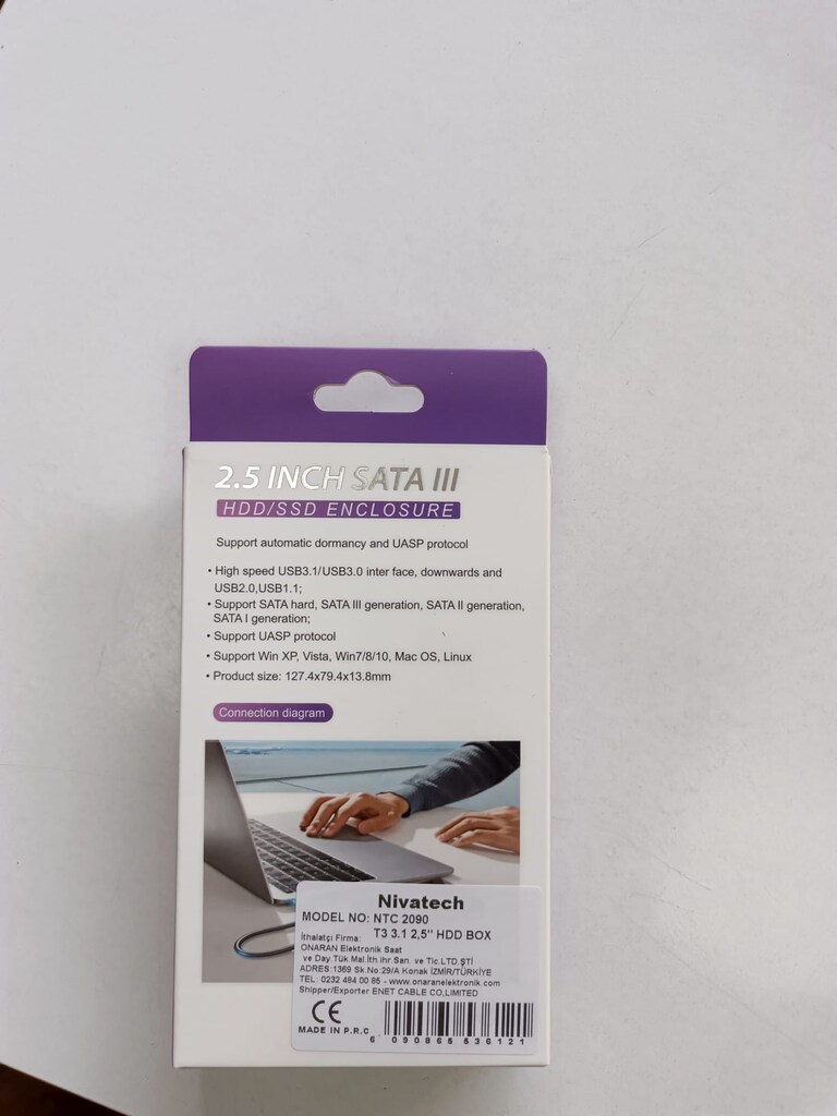 2.5 SATA III HDD SSD Harici Disk Kutusu USB 3.0 - 2