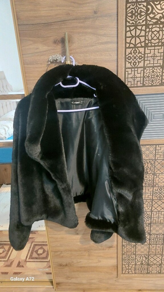 Peluş Kürklü mont Kadın - 4