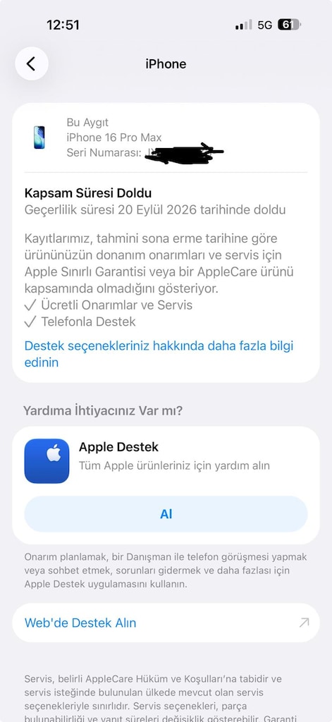 Sahibinden iPhone 16 Pro Max – Pil Sağlığı %88 - 3