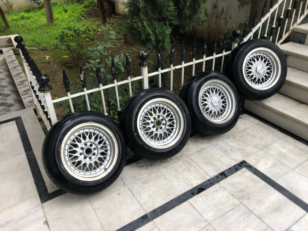 BBS RS 1.ÇELİKJANT DAYTONE LASTİK TAKIMI 195.65.15..4X100 4X108 BİJON - 3
