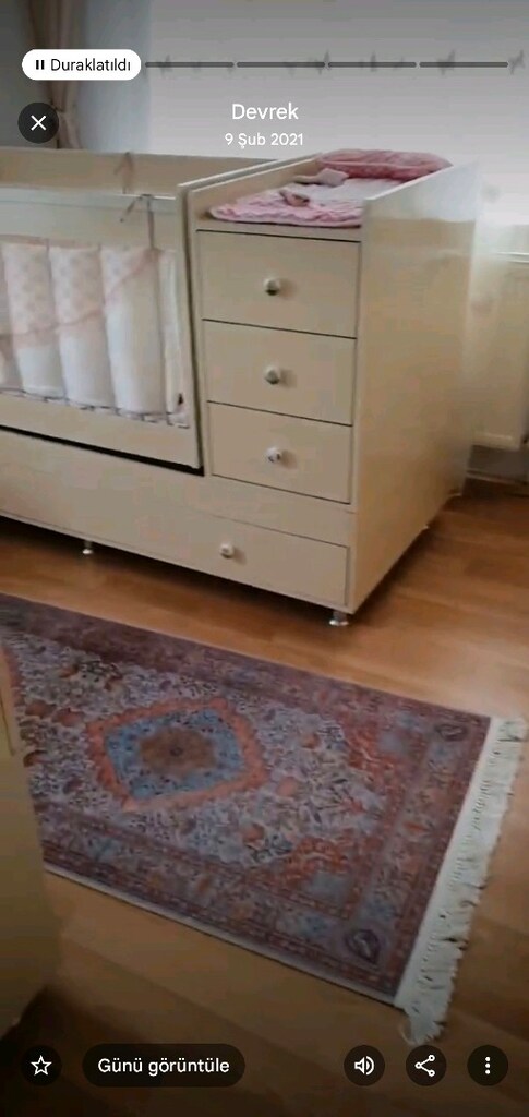 Sallanır, ahşap, çocuk yatağı - 3