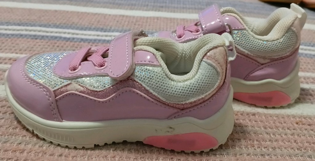 Pembe Simli Bebek Spor Ayakkabı - 5