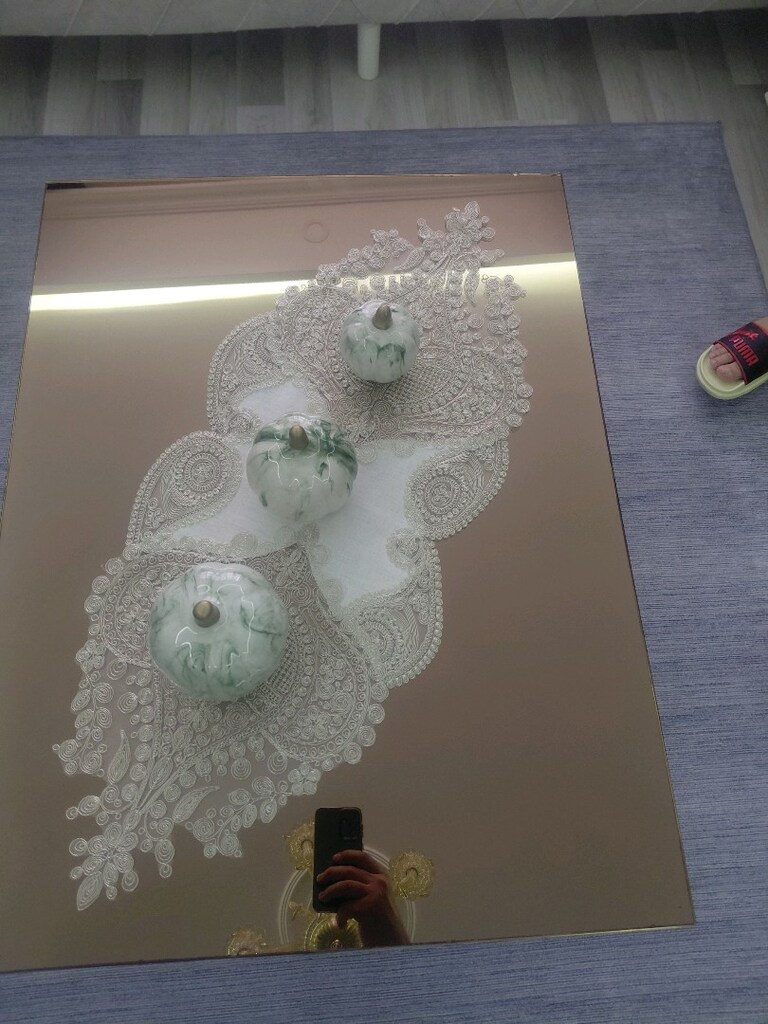 orta sehpa aynalı gold - 3