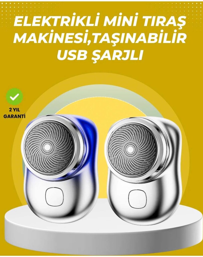 Taşınabilir cep boyunda şarjlı elektrikli tıraş makinesi - 2
