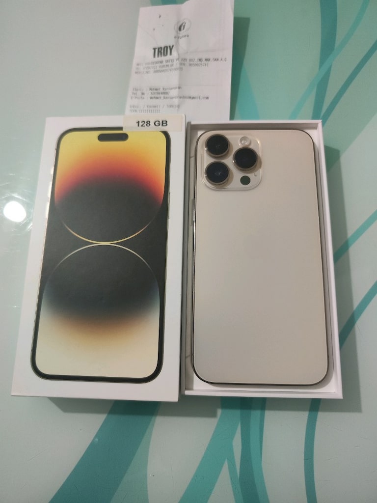 KARTA TAKSİT İPHONE 14 PRO MAX 128 GB HAFIZA PİL 76 KUTU FATURA MEVCUT - 3