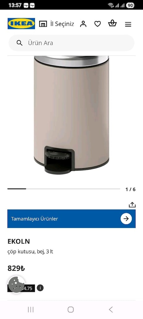 Ikea yavaş kapanan Lüx çöp kovası - 2