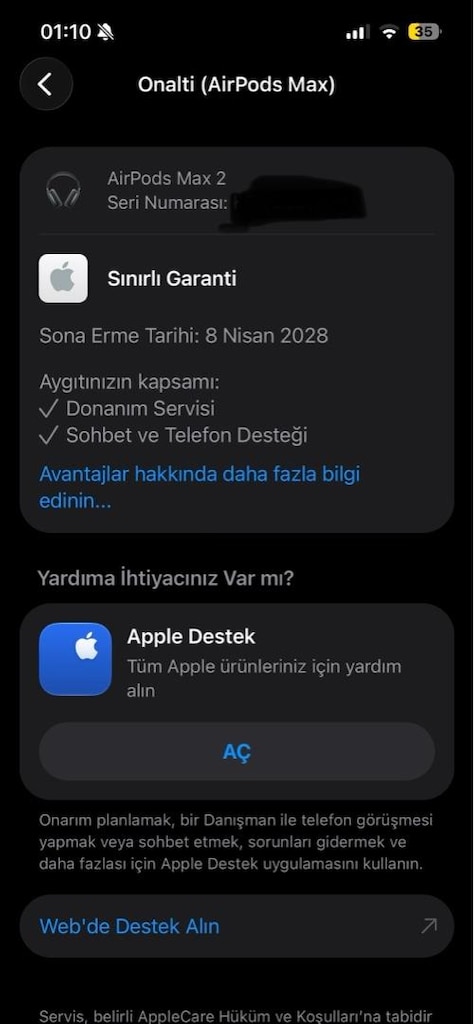 Apple AirPods Max 2 H2 – Gece Yarısı | Apple Garantili | Faturalı | - 8