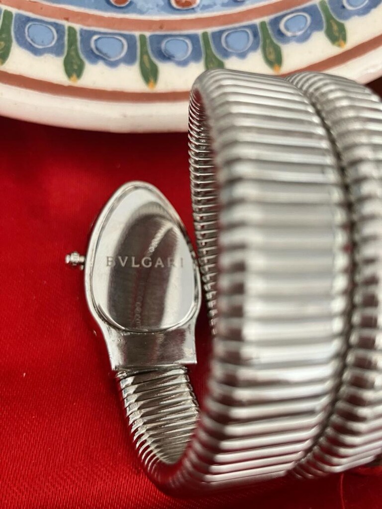 Bvlgari Yeşil Kadranlı yılan kordon Taşlı kadın Saat… - 9