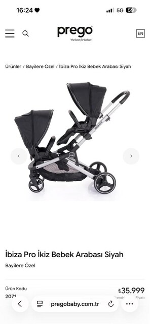 prego ikiz bebek arabası