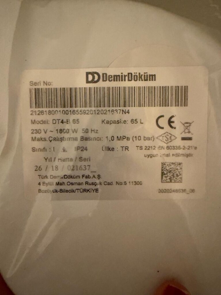 DemirDöküm DT4 Titanium Basic 65 litre termosifon - 3