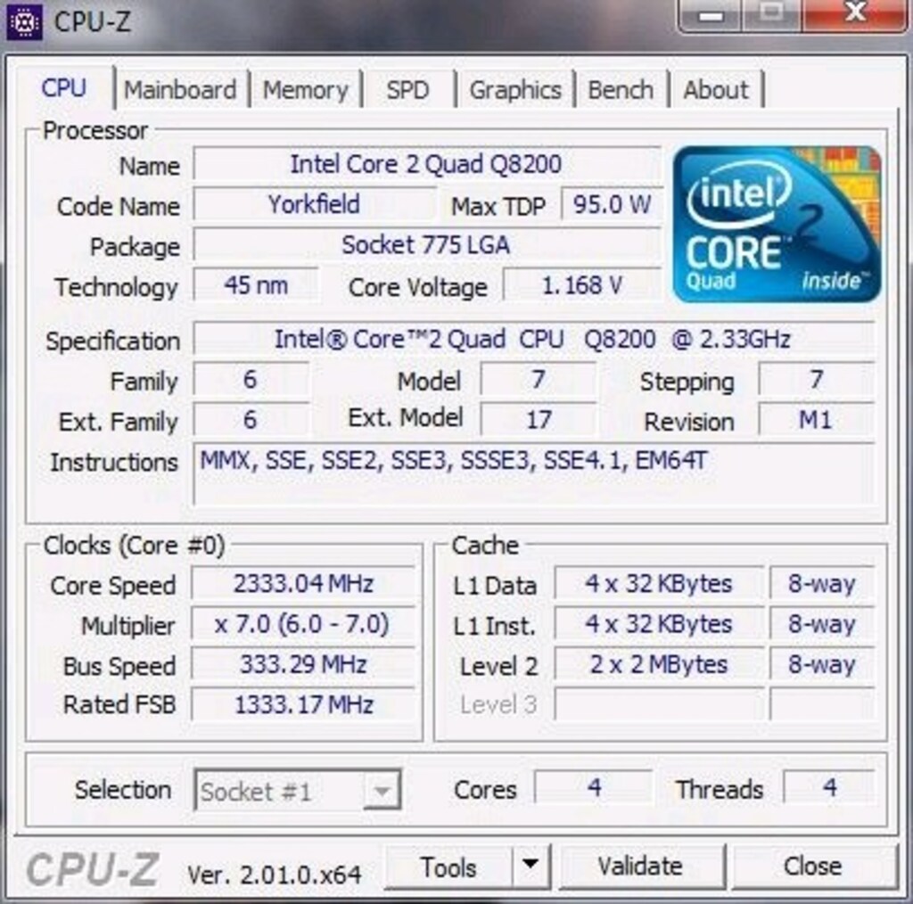 Q8200 2.33Ghz 4Mb 775p CPU - 2