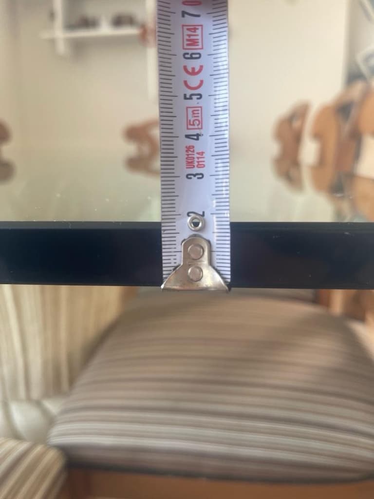 Cam Tablalı Ahşap Yemek Masası ve Sandalye Takımı - 5