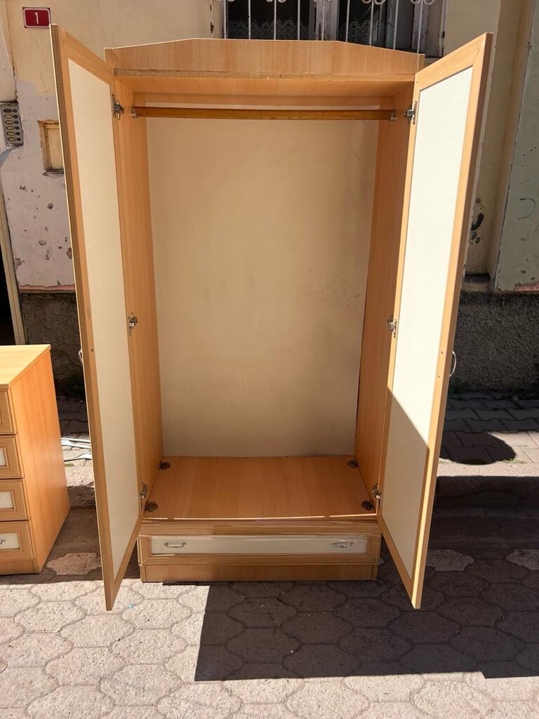 2’Kapaklı Elbise Dolabı Şifonyer 4’Çekmeceli - 3