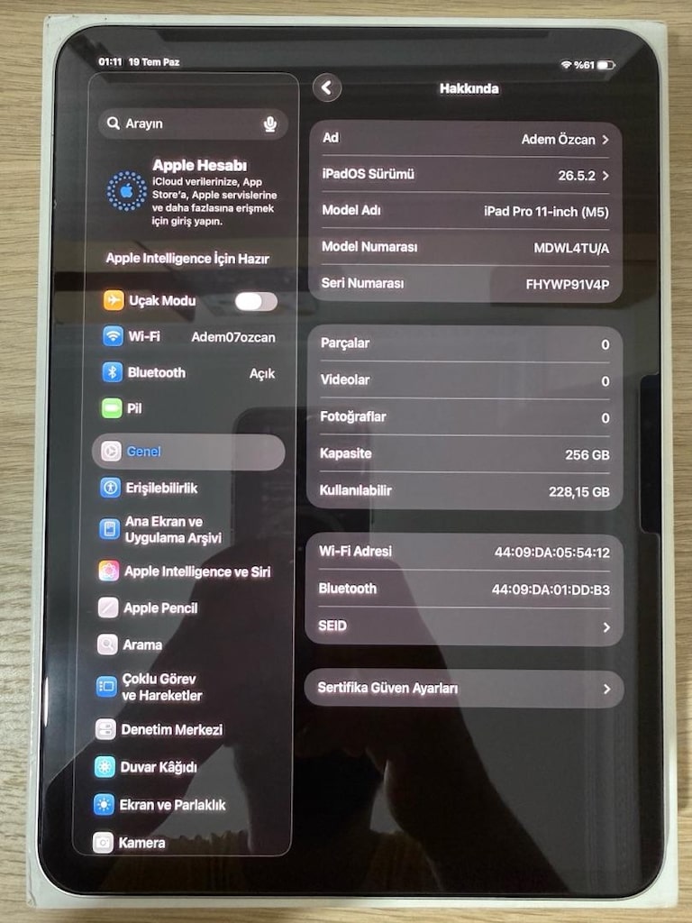 iPad Pro / M5 / 11 inç / 256 GB / Gümüş - 2