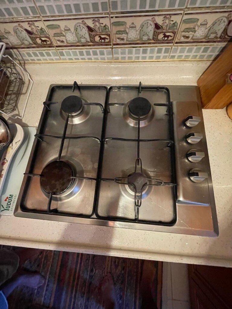 Gri temiz Arçelik ankastre set fırın ocak davlumbaz - 2