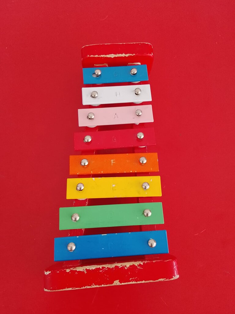 Ahşap Gövdeli 8 Notalı Renkli Çocuk Ksilofon / Metalofon - 3
