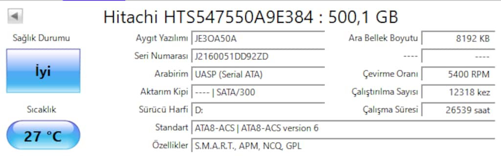 Hitachi 500 GB SATA 2 Harddisk - 2