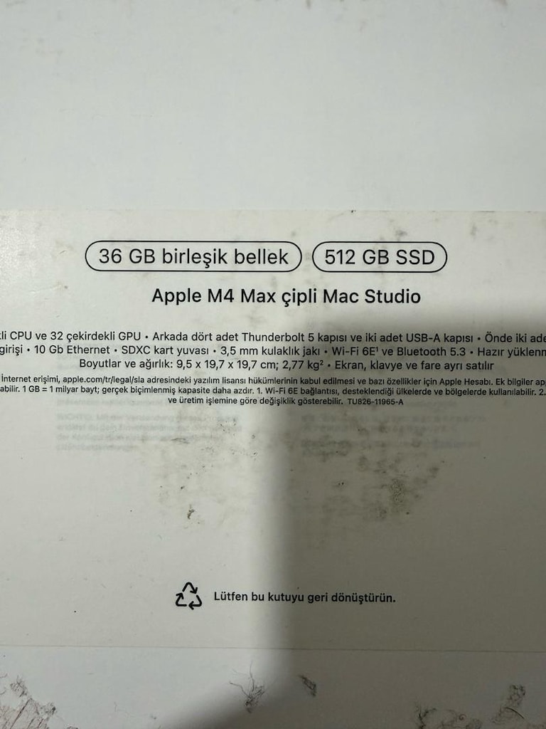 Mac Studio / M4 Max / 36 GB Ram / 512 GB Ssd - 5