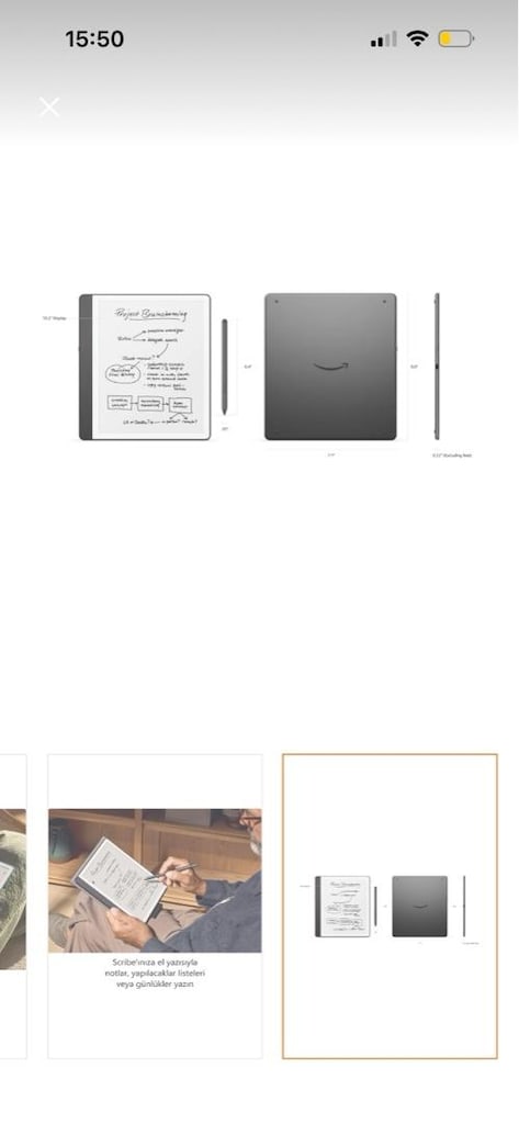 Sıfır Kapalı Kutu Amazon Kindle Scribe 2024-32GB+Premium Pen-Faturalı - 3