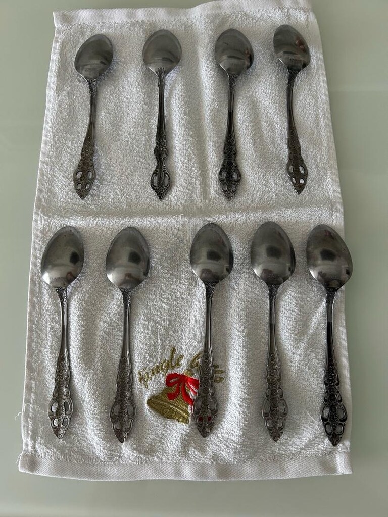antika desenli vintage yemek kaşıkları - 2