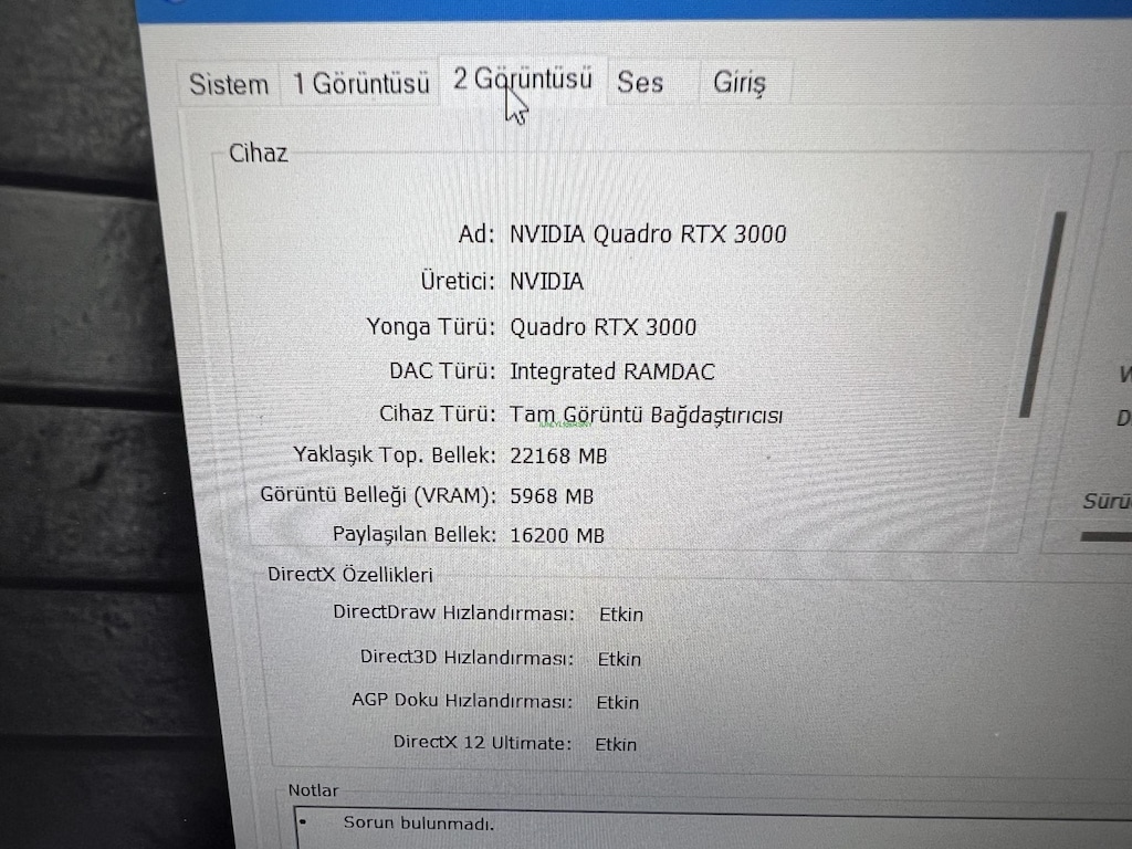 DELL PRECISION İ7 10. NESİL 32 GB RAM 512 M2SSD RTX 3000 - 9