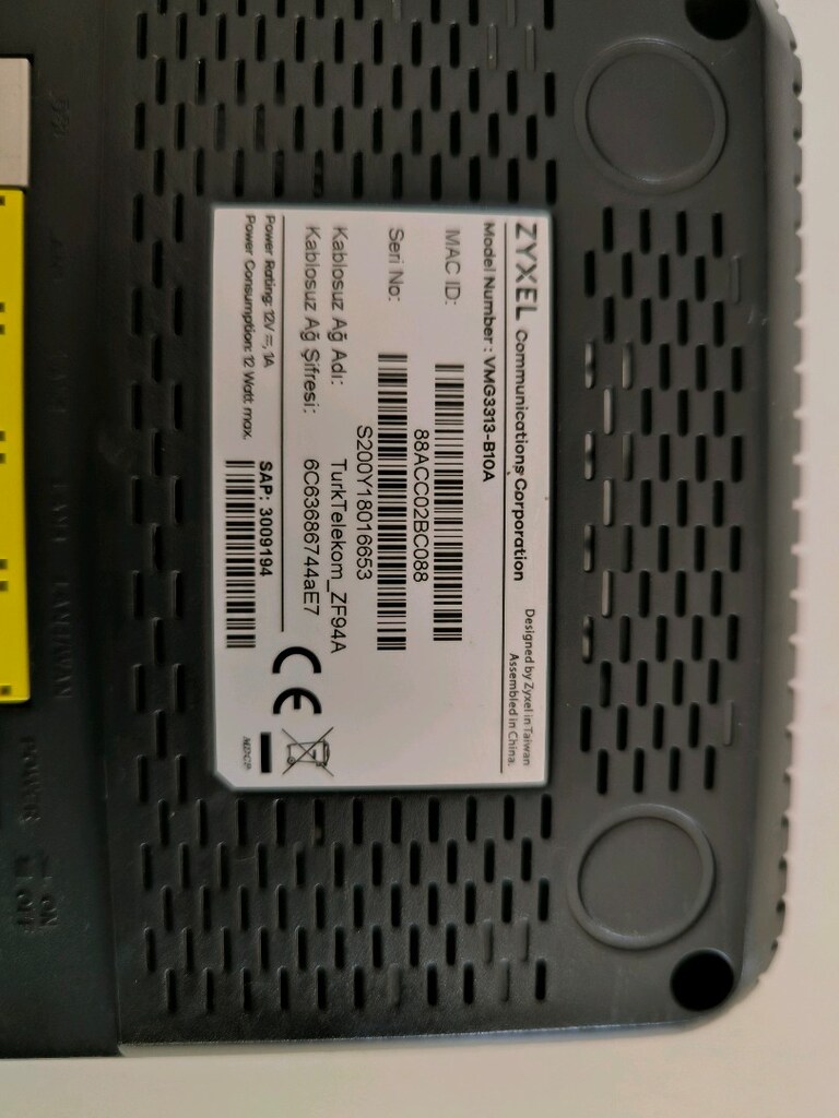 zyxel vdsl2 modem, vmg3313-810a model - 2